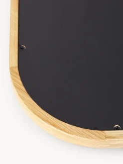 Specchio Grande Angolare Da Appoggio Con Cornice In Legno Di Quercia Levan