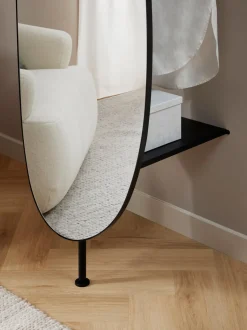 Specchio Moderno Da Parete Con Ripiano In Metallo Ophelia