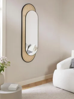 Specchio Ovale Da Parete Con Intreccio Viennese Esma