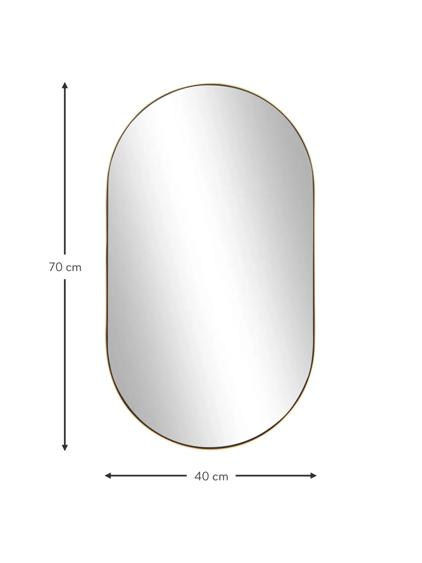 Specchio Ovale Da Parete Lucia