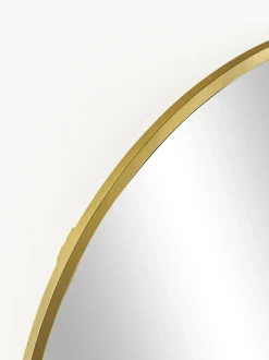 Specchio Ovale Da Parete Con Mensola In Marmo Verena