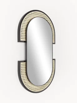 Specchio Ovale Da Parete Con Intreccio Viennese Esma