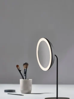 Specchio Per Trucco Rotondo A Batteria Con Ingrandimento E Illuminazione Maguna