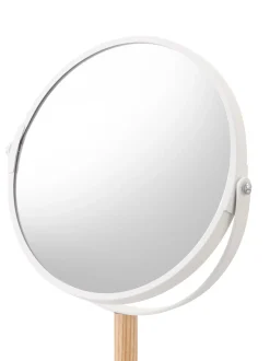 Specchio Per Trucco Rotondo Con Ingrandimento E Ripiani Tosca