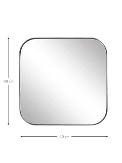 Specchio Quadrato Da Parete Con Cornice In Metallo Nero Ivy