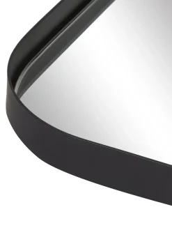 Specchio Quadrato Da Parete Con Cornice In Metallo Nero Ivy