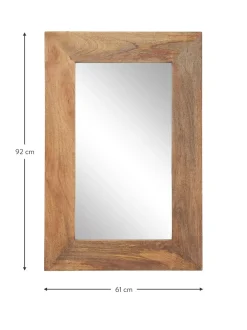 Specchio Quadrato Da Parete In Legno Di Mango Indigo