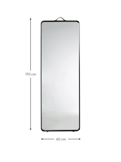 Specchio Rettangolare Da Parete Con Cornice In Alluminio Nero Norm