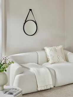 Specchio Rotondo Da Parete Con Cinghia Per Appenderlo Liz