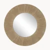 Specchio Rotondo Da Parete Con Cornice In Corda Beige Citra
