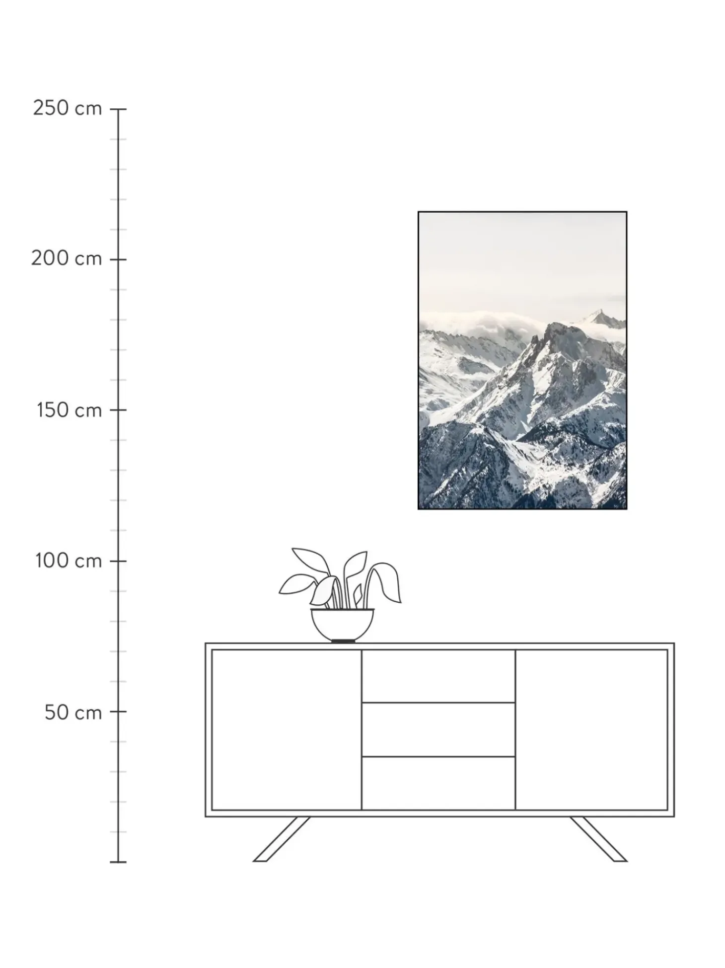 Stampa Digitale Incorniciata White Mountain