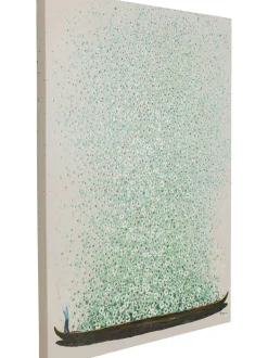 Stampa Su Tela Dipinta A Mano Flower Boat