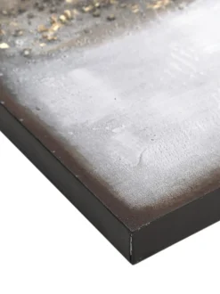 Stampa Su Tela Dipinta A Mano Con Cornice In Legno Abstract Horizon