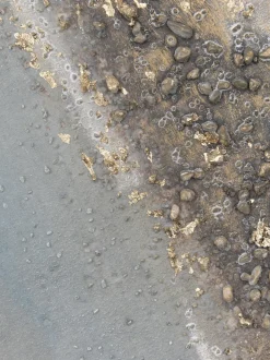 Stampa Su Tela Dipinta A Mano Con Cornice In Legno Abstract Horizon