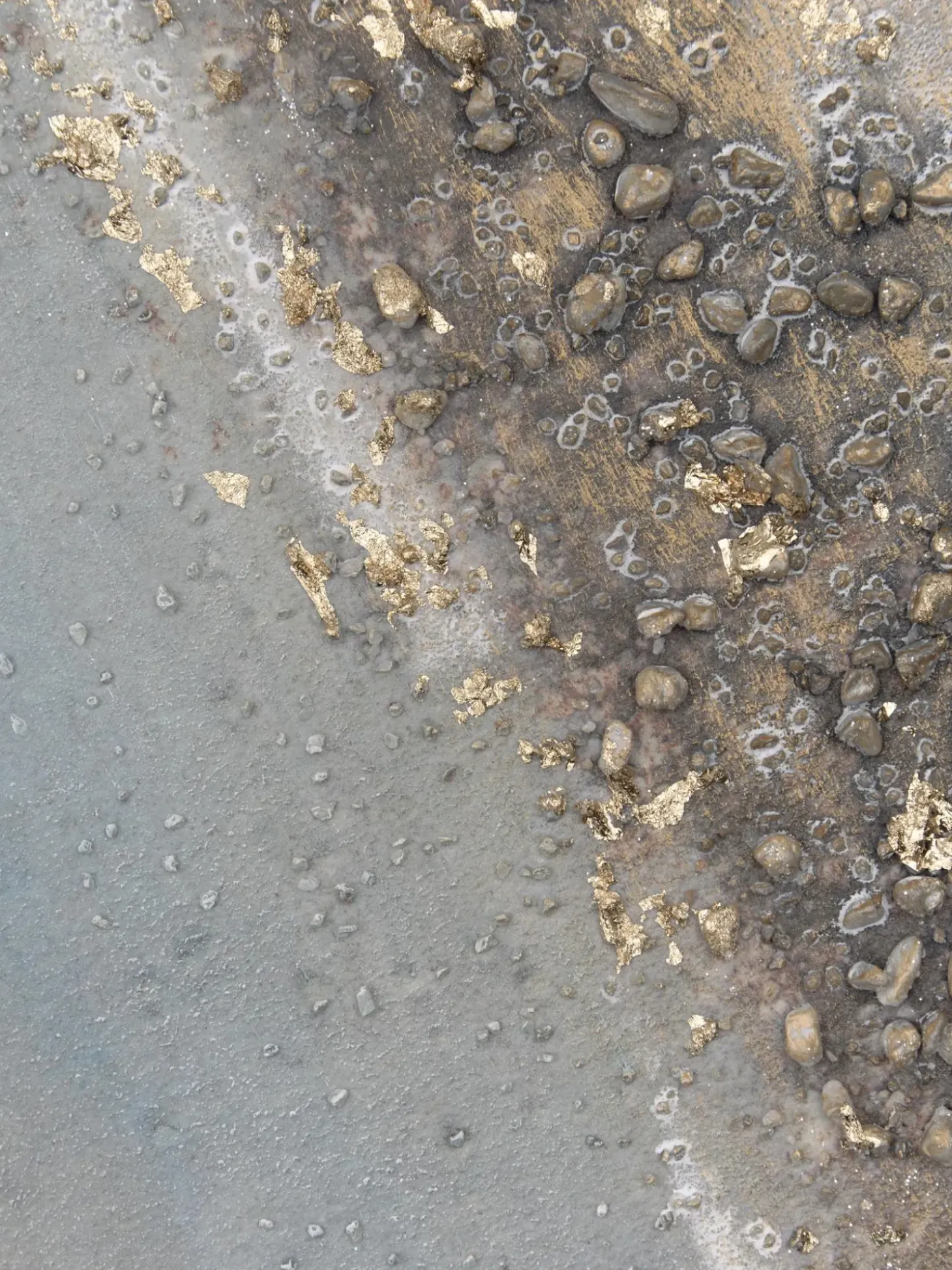 Stampa Su Tela Dipinta A Mano Con Cornice In Legno Abstract Horizon