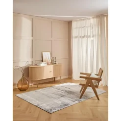 Tappeto In Cotone Argento/Grigio Chiaro Con Tessitura Piatta Louisa*Westwing Collection Fashion