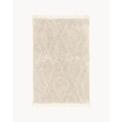 Tappeto In Cotone Fatto A Mano Con Motivo A Rombi E Frange Bina*Westwing Collection Online