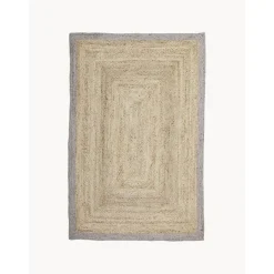 Tappeto In Juta Taftato A Mano Con Bordo Grigio Shanta*Westwing Collection Discount