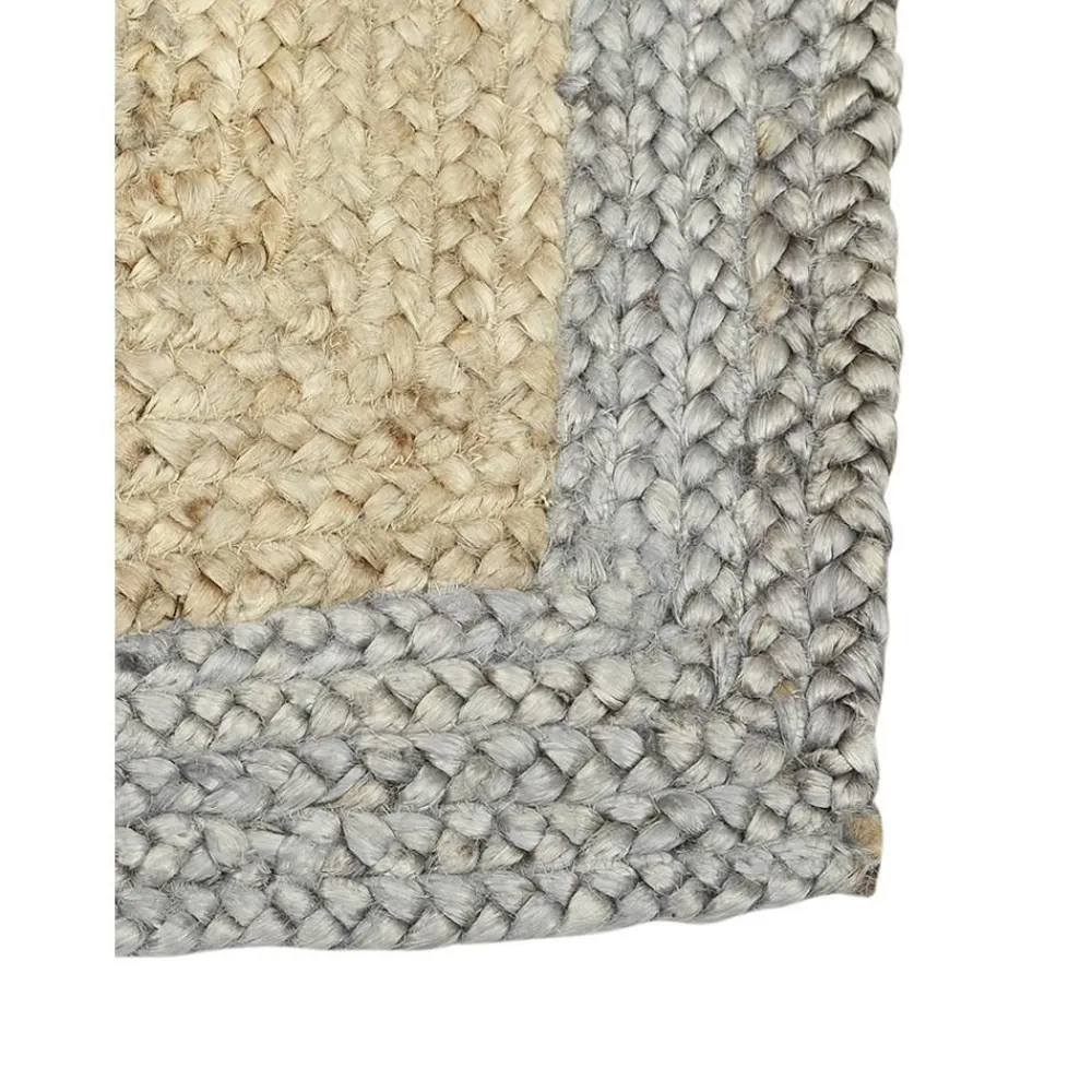Tappeto In Juta Taftato A Mano Con Bordo Grigio Shanta*Westwing Collection Discount