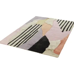 Tappeto In Lana A Pelo Lungo Con Motivo Astratto Bobo*Jotex New