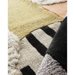 Tappeto In Lana A Pelo Lungo Con Motivo Astratto Bobo*Jotex New