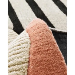 Tappeto In Lana A Pelo Lungo Con Motivo Astratto Bobo*Jotex New