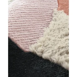 Tappeto In Lana A Pelo Lungo Con Motivo Astratto Bobo*Jotex New