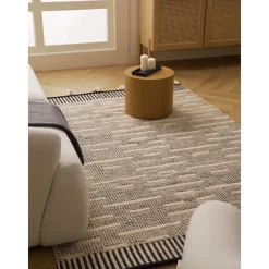 Tappeto In Lana Tessuto A Mano Con Frange Rue*Westwing Collection Outlet