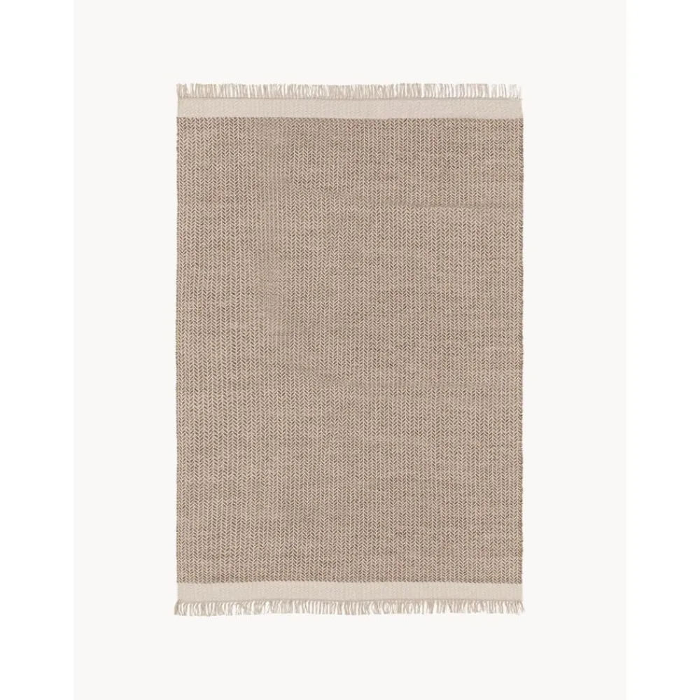 Tappeto In Lana Tessuto A Mano Con Frange Kim*Benuta New