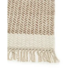 Tappeto In Lana Tessuto A Mano Con Frange Kim*Benuta New