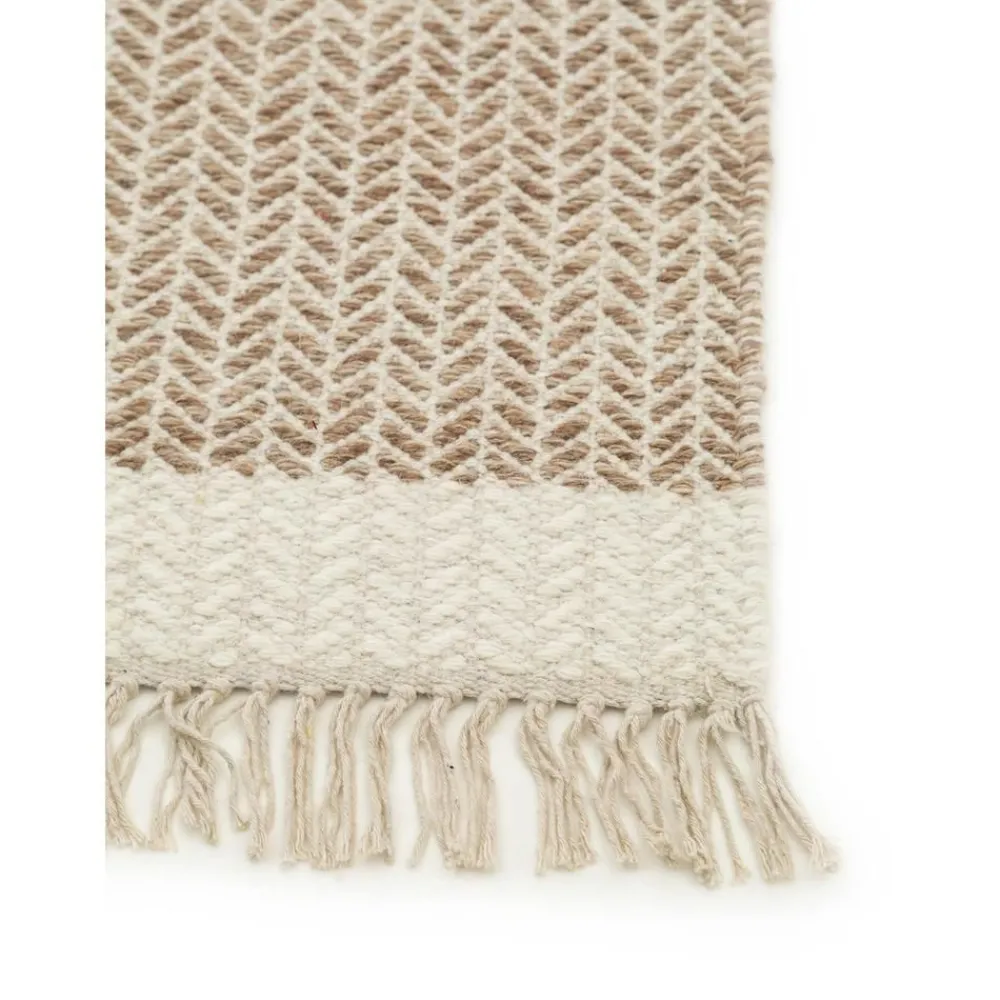 Tappeto In Lana Tessuto A Mano Con Frange Kim*Benuta New