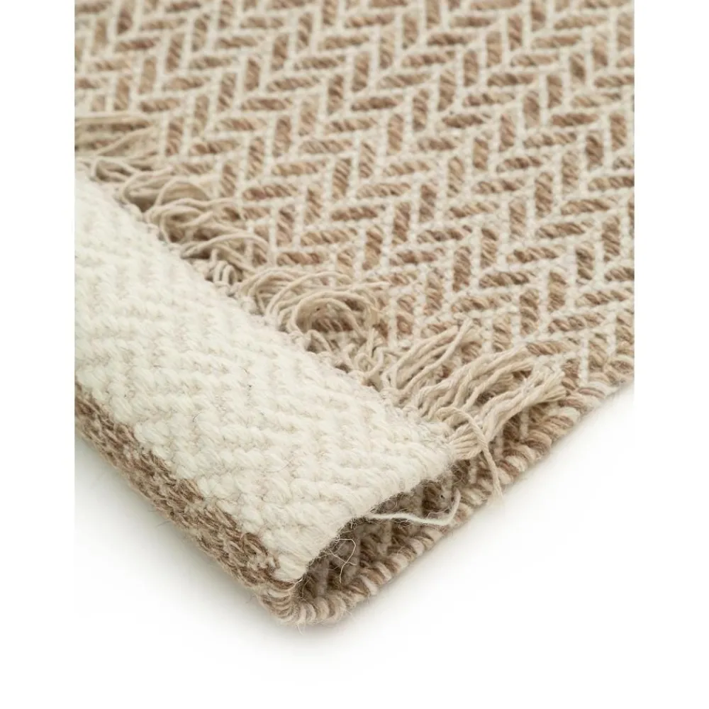 Tappeto In Lana Tessuto A Mano Con Frange Kim*Benuta New