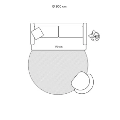 Tappeto Rotondo A Pelo Lungo Fatto A Mano Davin*Westwing Collection Clearance