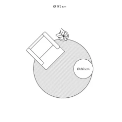 Tappeto Rotondo Con Frange Bodega*Dutchbone Discount