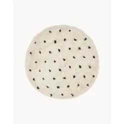 Tappeto Rotondo E Soffice A Pelo Lungo A Pois Ayana*Westwing Collection Best