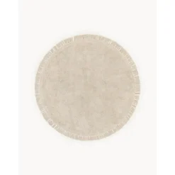 Tappeto Rotondo In Cotone Tessuto A Mano Con Frange Daya*Westwing Collection Fashion