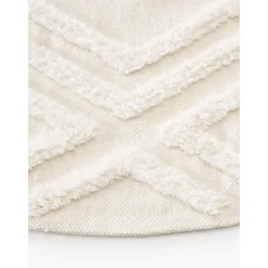 Tappeto Rotondo In Cotone Con Struttura In Rilievo Ziggy*Westwing Collection Discount