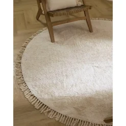 Tappeto Rotondo In Cotone Fatto A Mano Con Frange Daya*Westwing Collection Fashion