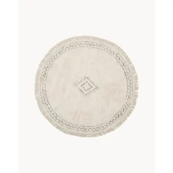 Tappeto Rotondo In Cotone Con Frange Fionn*Westwing Collection Online