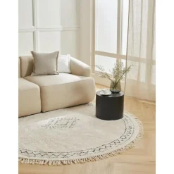 Tappeto Rotondo In Cotone Con Frange Fionn*Westwing Collection Online