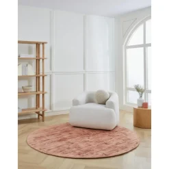 Tappeto Rotondo In Viscosa Tessuto A Mano Jane*Westwing Collection Discount