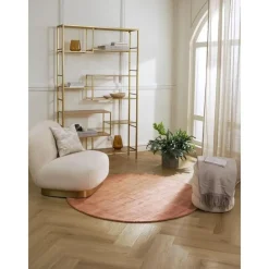 Tappeto Rotondo In Viscosa Tessuto A Mano Jane*Westwing Collection Discount