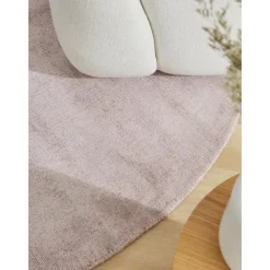 Tappeto Rotondo In Viscosa Tessuto A Mano Jane*Westwing Collection Fashion