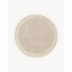 Tappeto Rotondo Soffice A Pelo Lungo Con Frange Dreamy*Westwing Collection New