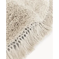 Tappeto Rotondo Soffice A Pelo Lungo Con Frange Dreamy*Westwing Collection New