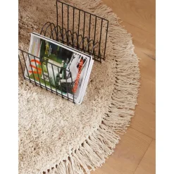 Tappeto Rotondo Soffice A Pelo Lungo Con Frange Dreamy*Westwing Collection New