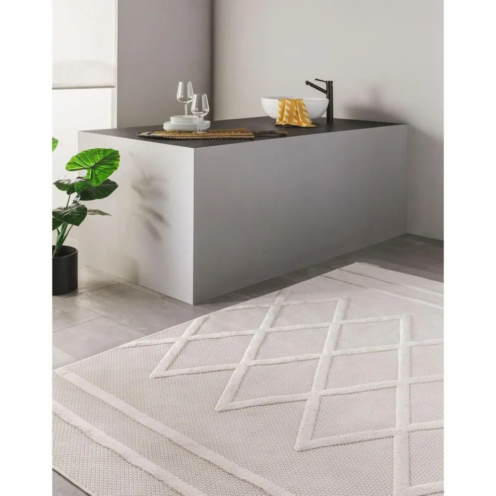 Tappeto Taftato A Mano Per Interni Ed Esterni Con Effetto Alto-Basso Bonte*Benuta Outlet