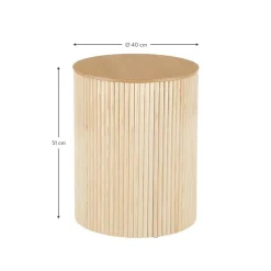 Tavolino Contenitore Rotondo In Legno Nele*Westwing Collection Best