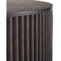 Tavolino Contenitore Rotondo In Legno Nele*Westwing Collection New