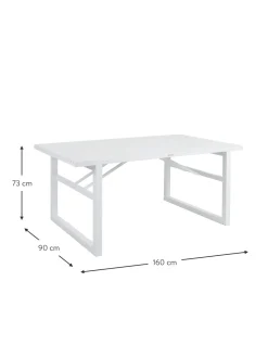 Tavolino Da Giardino Bianco Vevi, 160 X 90 Cm